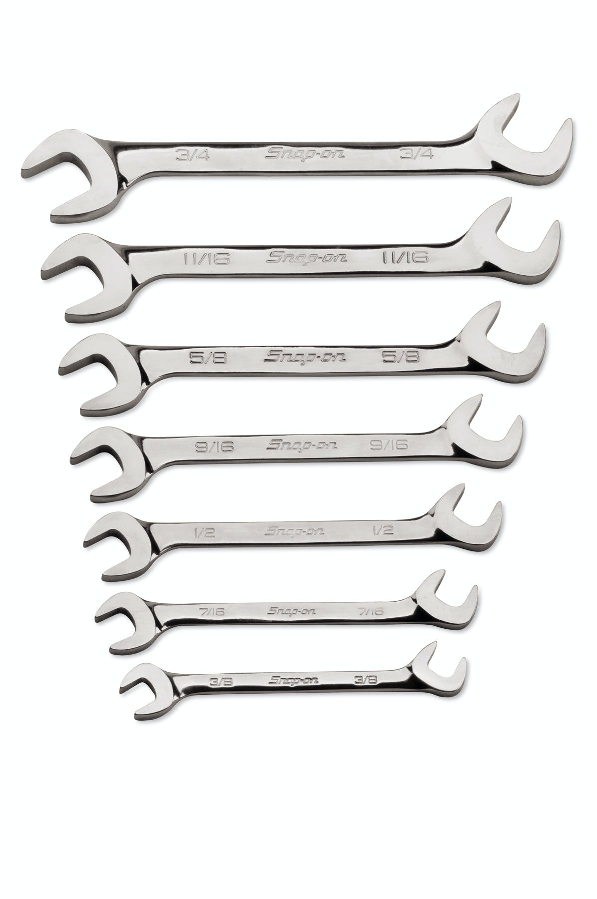 7 pc SAE Four-Way Angle Head Open-End Wrench Set (3/8–3/4 7 pc SAE Four-Way Angle Head Open-End Wrench Set (3/8–3/4